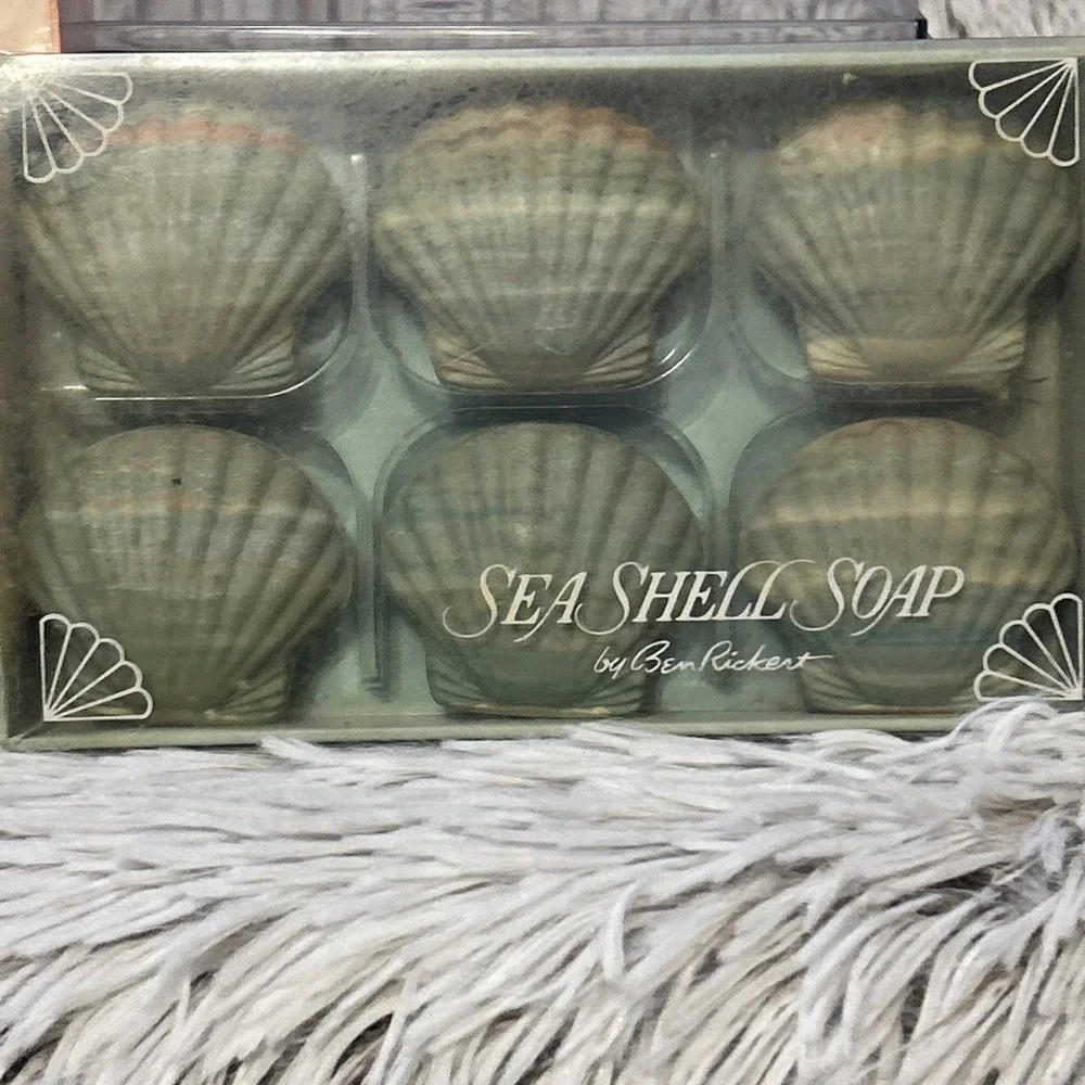 2 Boxes Vintage NOS Seashell & Seahorses Soap Cakes Coastal Beach Grannycore‎